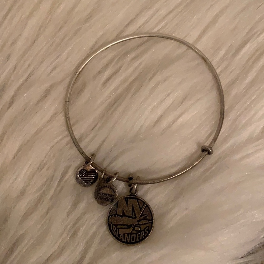 Silver Alex and Ani New York Islanders Charm Bracelet